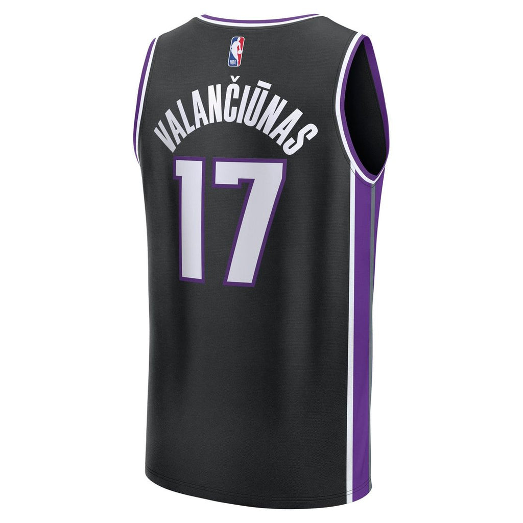 Jonas Valančiūnas Sacramento Kings Fanatics Fast Break Replica Jersey - Black - Icon Edition | NBA Fan Gear