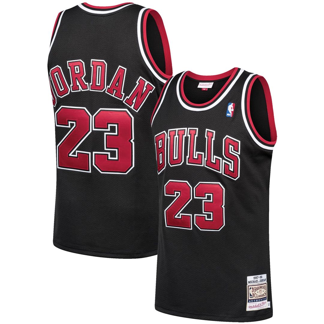 Michael Jordan Chicago Bulls Mitchell & Ness 1997/ 98 Hardwood Classics Authentic Jersey - Black | NBA Fan Gear