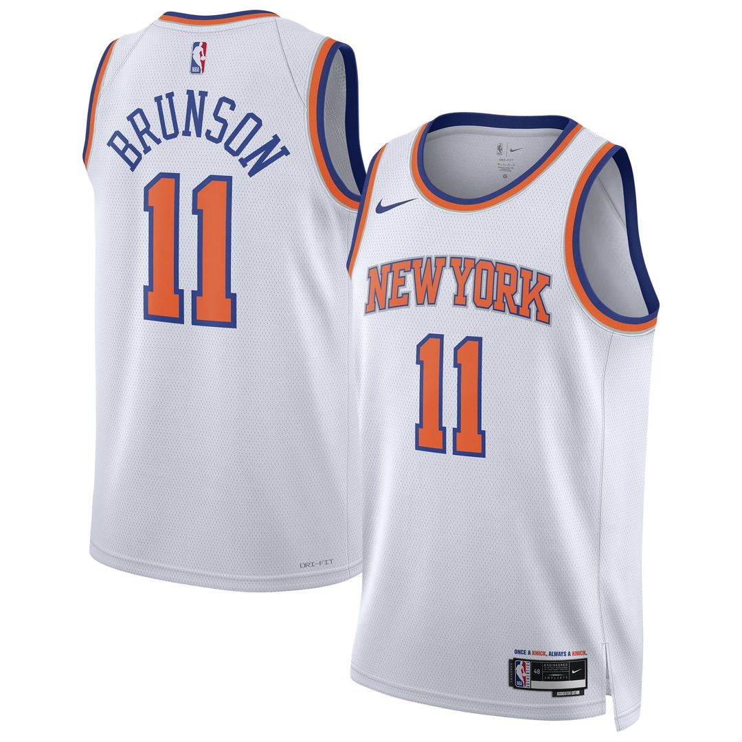 Jalen Brunson New York Knicks Nike Unisex Swingman Jersey - Association Edition - White | NBA Fan Gear