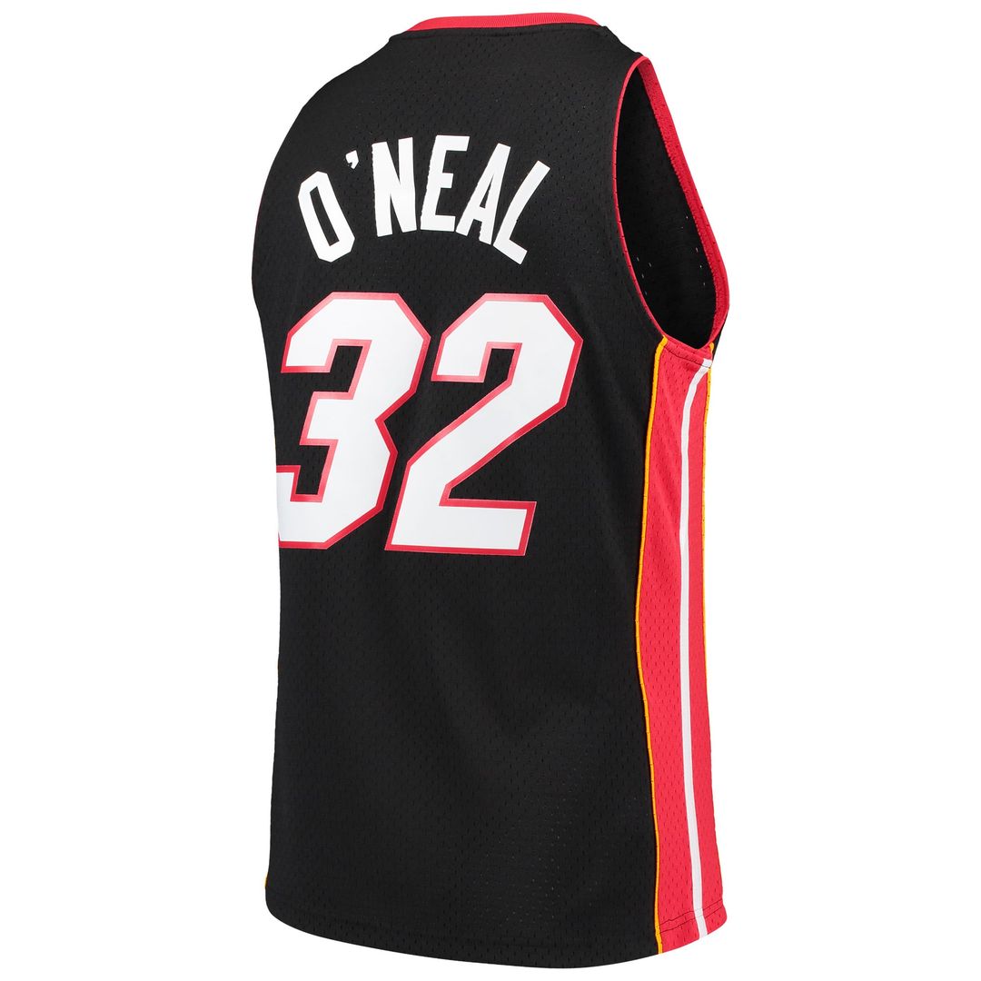 Shaquille O'Neal Miami Heat Mitchell & Ness Hardwood Classics Swingman Jersey - Black | NBA Fan Gear