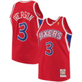 Allen Iverson Philadelphia 76ers Mitchell & Ness 1996/ 97 Hardwood Classics Authentic Jersey - Red | NBA Fan Gear