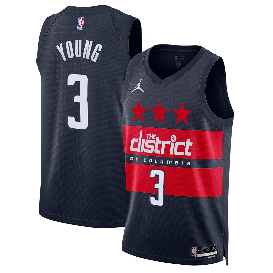 Trae Young Washington Wizards Jordan Brand Unisex Swingman Jersey - Statement Edition - Navy | NBA Fan Gear