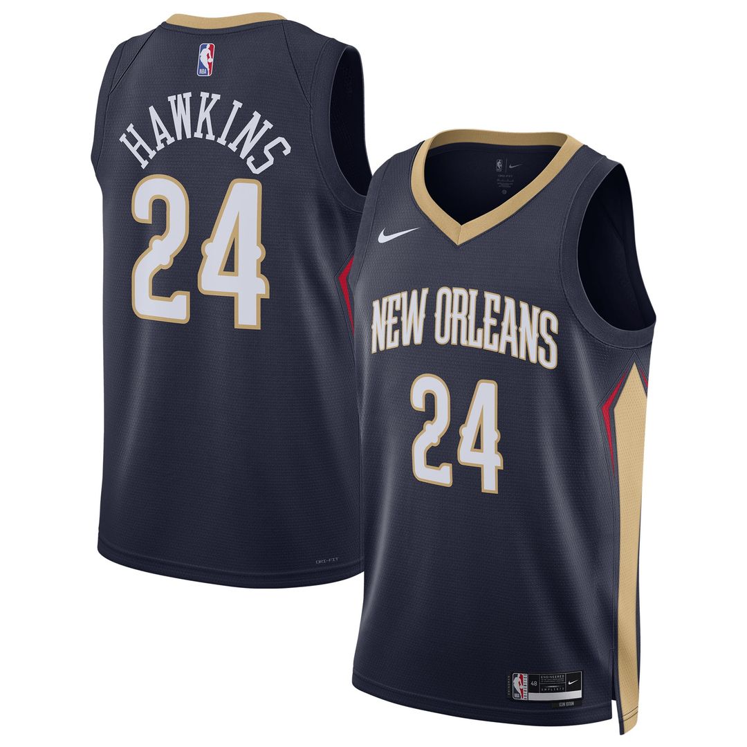 Jordan Hawkins New Orleans Pelicans Nike Unisex Swingman Jersey - Icon Edition - Navy | NBA Fan Gear
