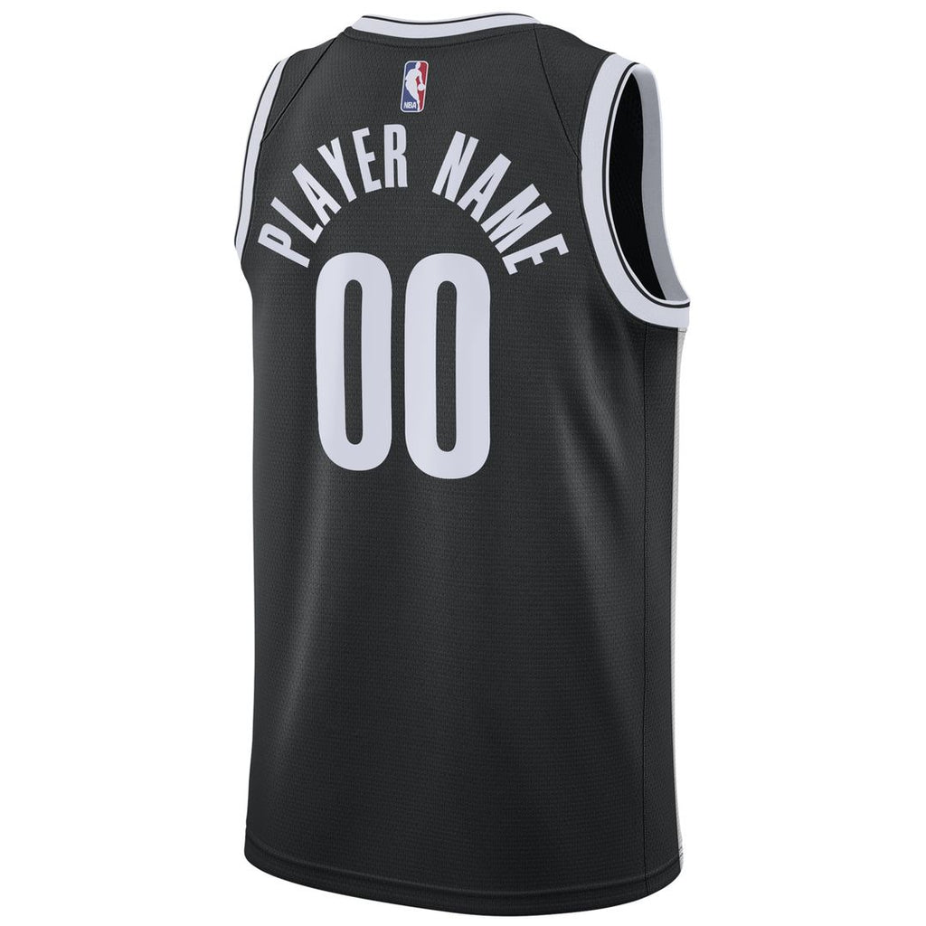 Brooklyn Nets Nike Swingman Custom Jersey Black - Icon Edition | NBA Fan Gear