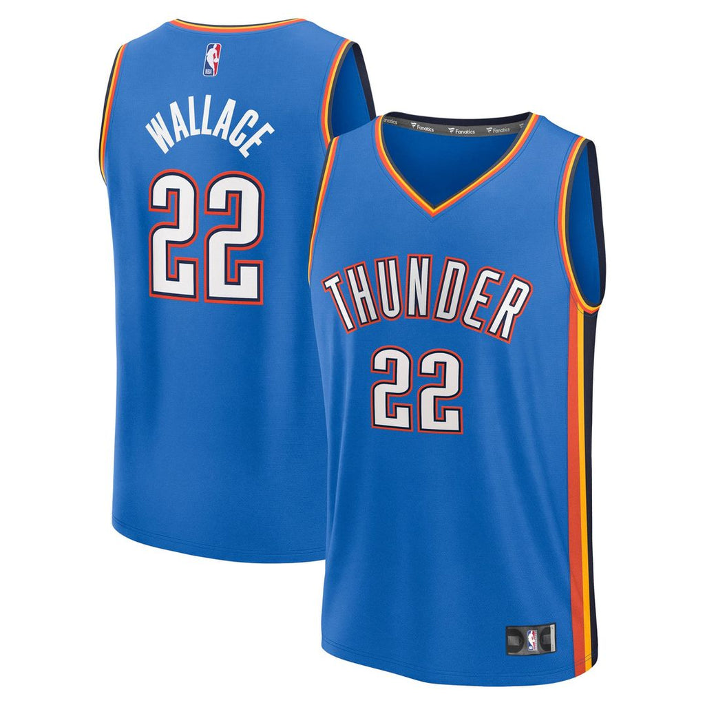 Cason Wallace Oklahoma City Thunder Fanatics Fast Break Replica Player Jersey - Icon Edition - Blue | NBA Fan Gear