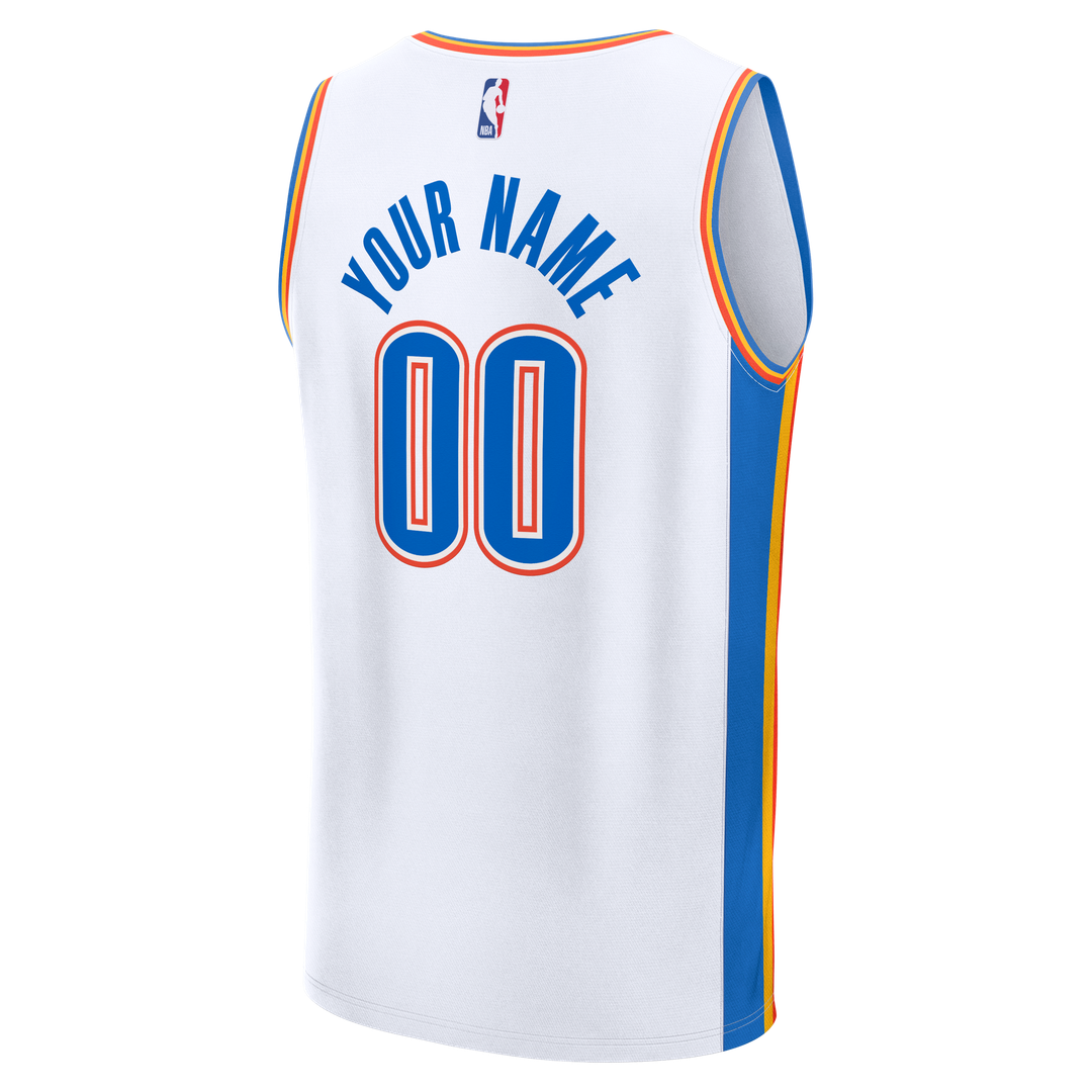 Oklahoma City Thunder Fanatics Youth Fast Break Custom Replica Jersey - Blue - Icon Edition | NBA Fan Gear