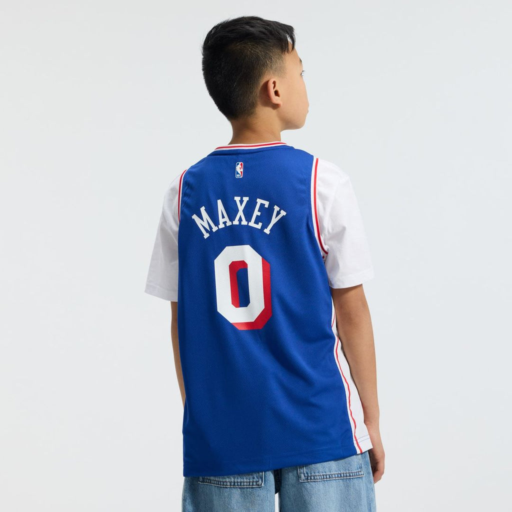 Tyrese Maxey Philadelphia 76ers Fanatics Youth Fast Break Replica Player Jersey - Icon Edition - Royal | NBA Fan Gear