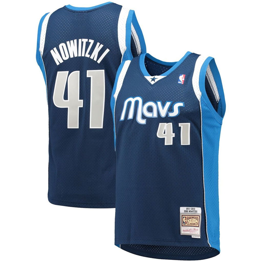 Dirk Nowitzki Dallas Mavericks Mitchell & Ness 2011/ 12 Hardwood Classics Swingman Jersey - Navy | NBA Fan Gear