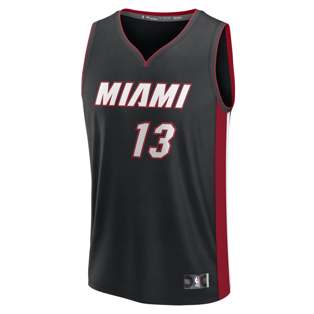 Bam Adebayo Miami Heat Fanatics Fast Break Replica Jersey - Icon Edition - Black | NBA Fan Gear