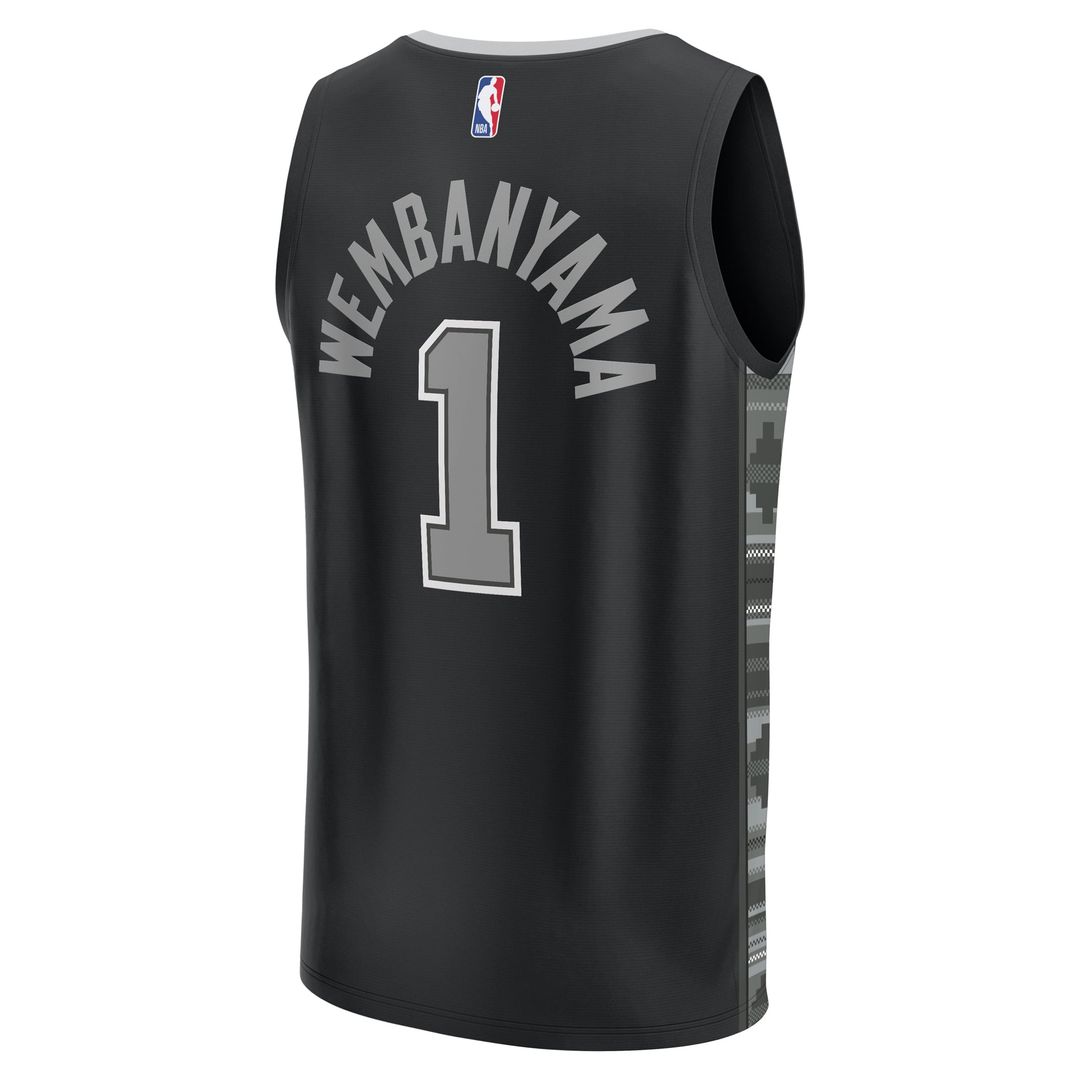 Victor Wembanyama San Antonio Spurs Fanatics Fast Break Replica Player Jersey - Statement Edition - Black | NBA Fan Gear