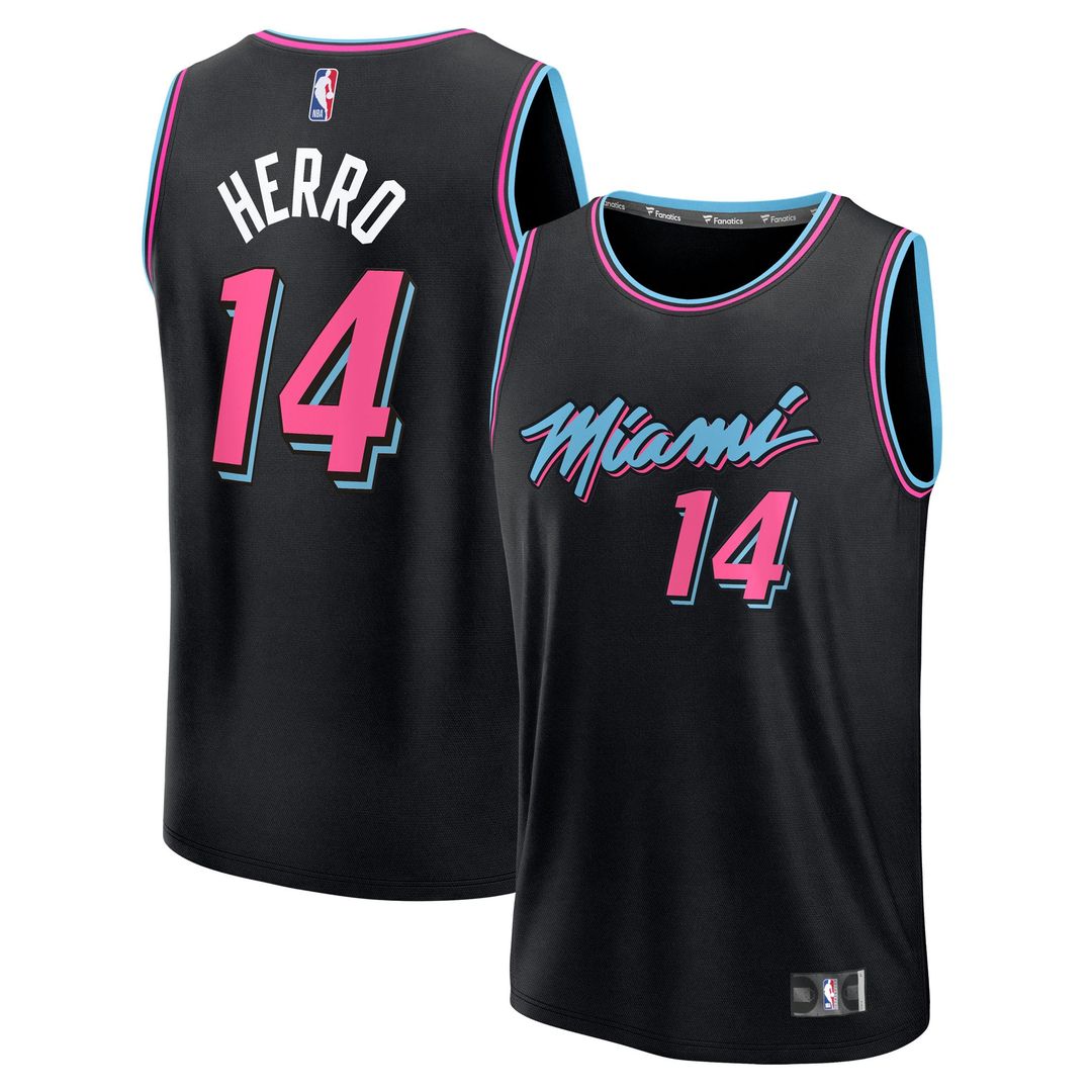 Tyler Herro Miami Heat Fanatics 2025/ 26 City Edition Fast Break Jersey - Black | NBA Fan Gear