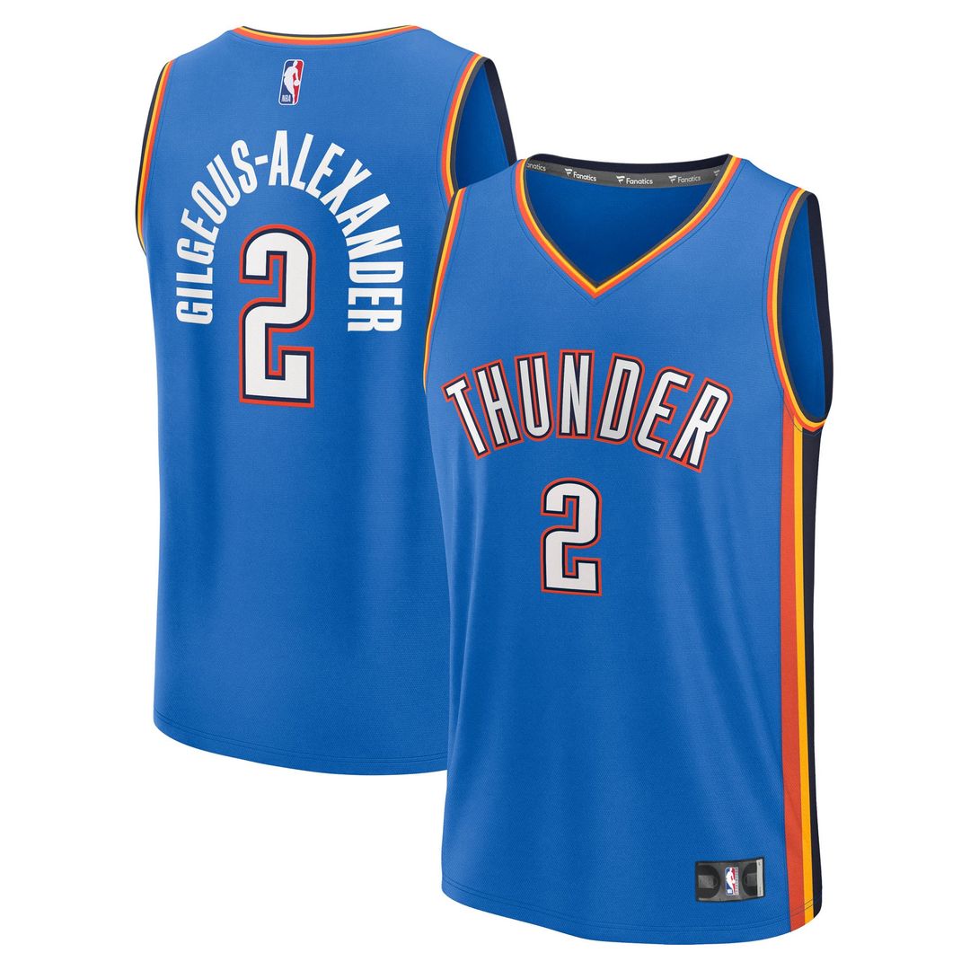 Shai Gilgeous-Alexander Oklahoma City Thunder Fanatics Big & Tall Fast Break Jersey - Icon Edition - Blue | NBA Fan Gear