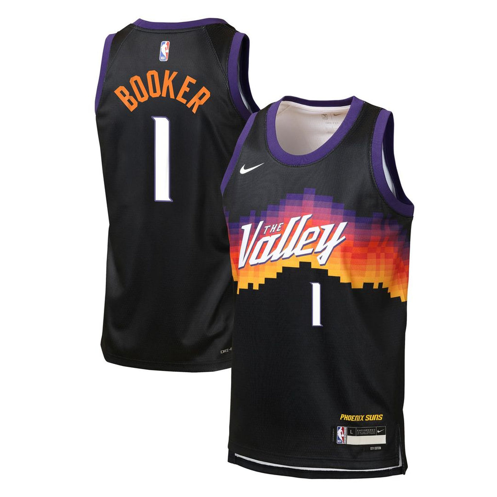 Devin Booker Phoenix Suns Nike Youth 2025/ 26 City Edition Swingman Jersey - Black | NBA Fan Gear