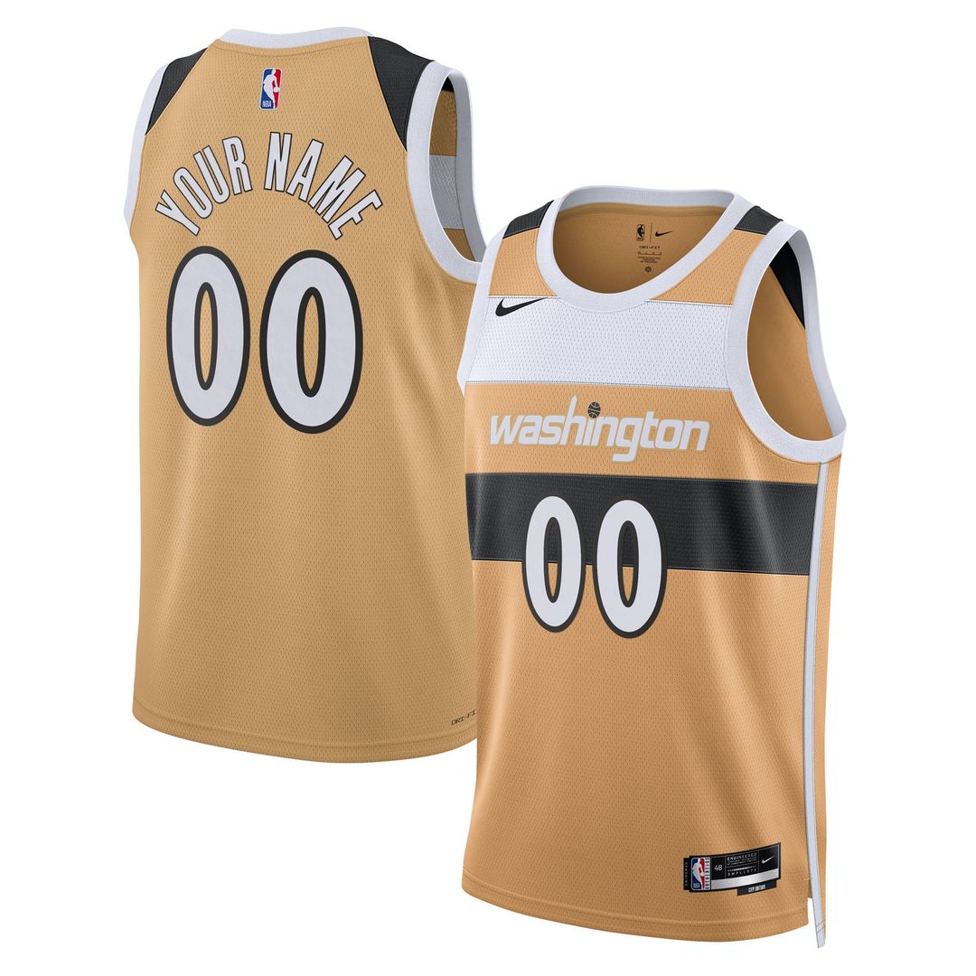 Washington Wizards Nike Unisex 2025/ 26 City Edition Swingman Custom Jersey - Gold | NBA Fan Gear
