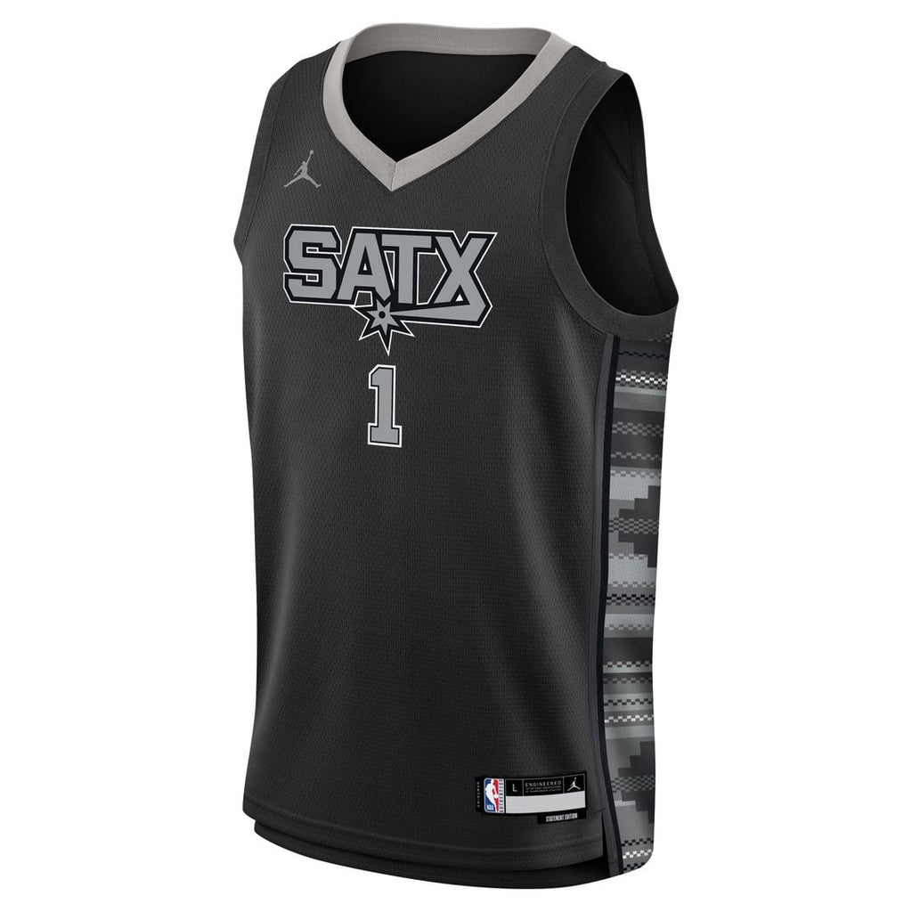 Victor Wembanyama San Antonio Spurs Jordan Brand Youth Swingman Jersey - Statement Edition - Black | NBA Fan Gear