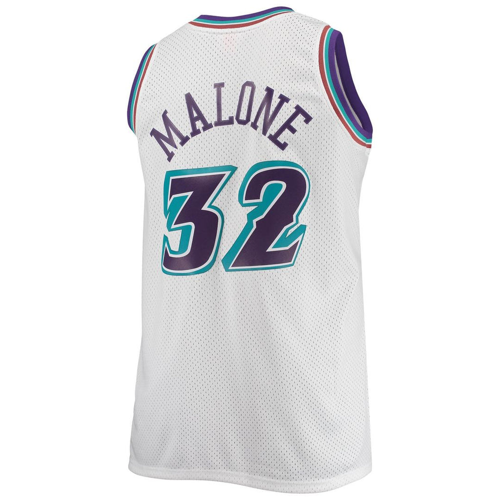 Karl Malone Utah Jazz Mitchell & Ness 1996/ 97 Big & Tall Hardwood Classics Swingman Jersey - White | NBA Fan Gear