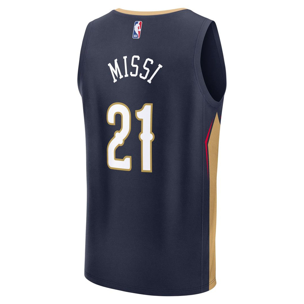 Yves Missi New Orleans Pelicans Fanatics 2024 NBA Draft Fast Break Player Jersey - Icon Edition - Navy | Fan Gear