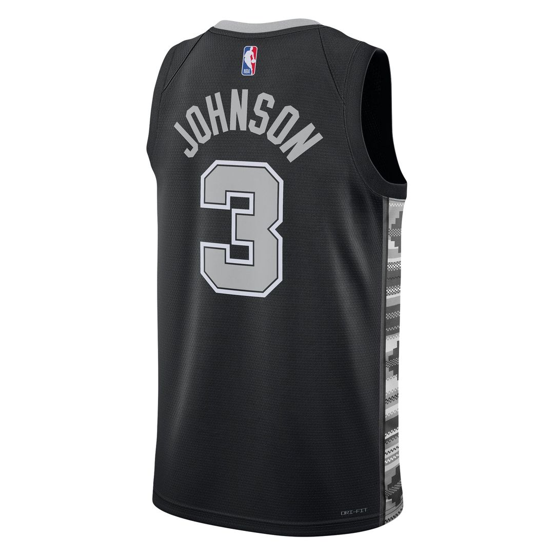 Keldon Johnson San Antonio Spurs Jordan Brand Unisex Swingman Jersey - Statement Edition - Black | NBA Fan Gear