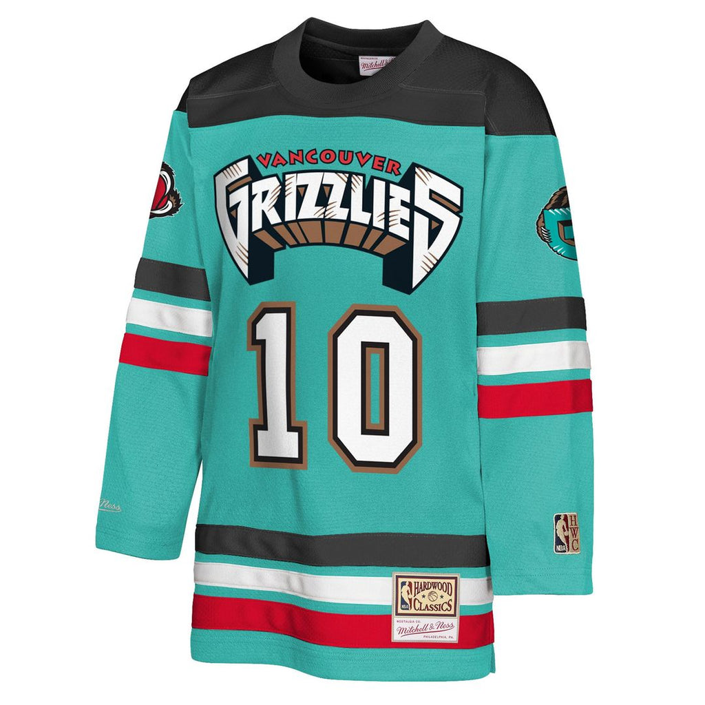 Mike Bibby Memphis Grizzlies Mitchell & Ness Youth Maxxed Out 2.0 Fashion Hockey Jersey - Turquoise | NBA Fan Gear