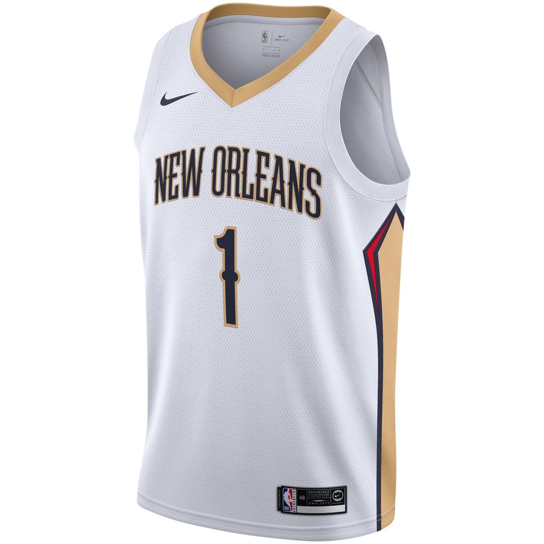 Zion Williamson New Orleans Pelicans Nike 2019/ 2020 Swingman Jersey - Association Edition - White | NBA Fan Gear