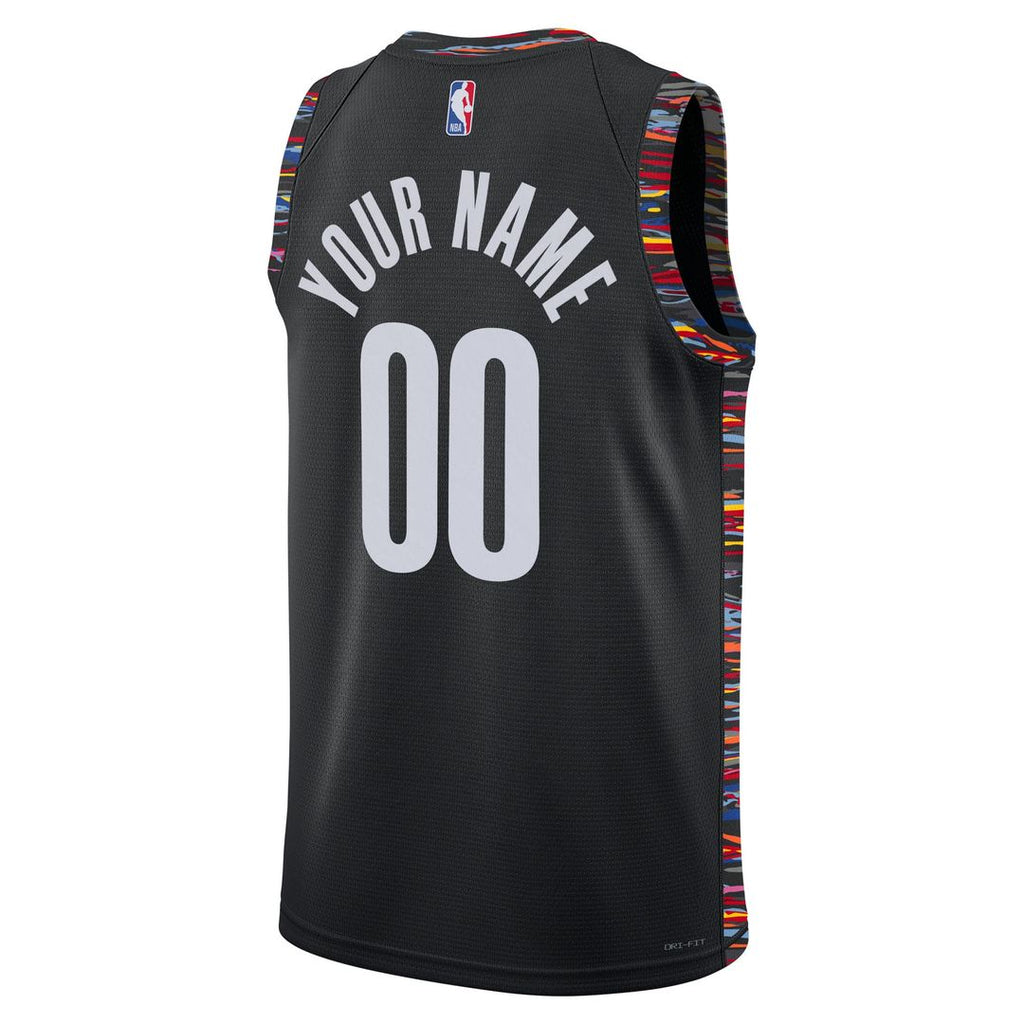 Brooklyn Nets Nike Unisex 2025/ 26 City Edition Swingman Custom Jersey - Black | NBA Fan Gear