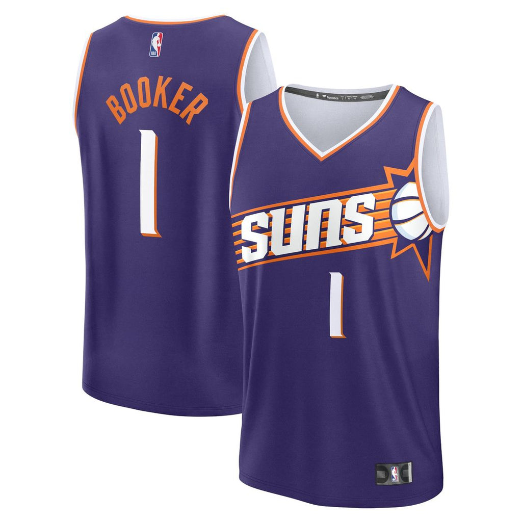Devin Booker Phoenix Suns Fanatics Fast Break Replica Jersey - Icon Edition - Purple | NBA Fan Gear