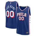 Philadelphia 76ers Fanatics Fast Break Custom Jersey - Icon Edition - Blue | NBA Fan Gear