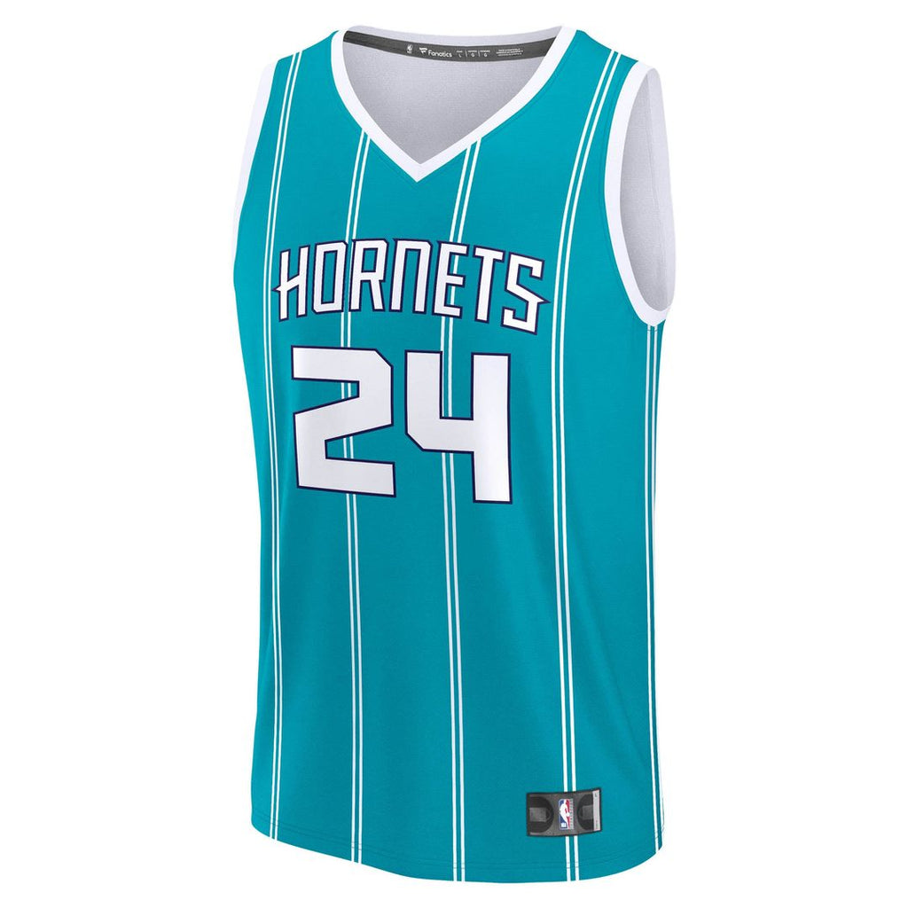Brandon Miller Charlotte Hornets Fanatics Fast Break Replica Jersey - Icon Edition - Teal | NBA Fan Gear