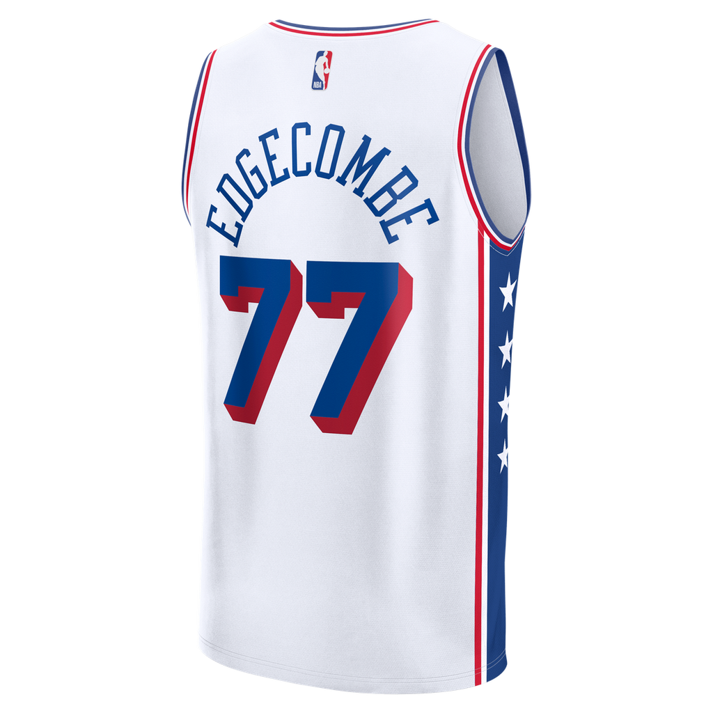 VJ Edgecombe Philadelphia 76ers Fanatics Fast Break Replica Jersey - White - Association Edition | NBA Fan Gear