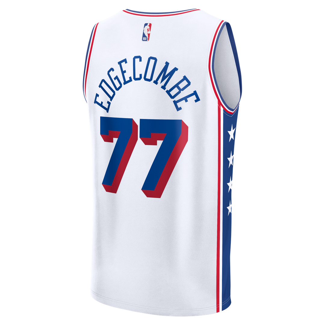 VJ Edgecombe Philadelphia 76ers Fanatics Fast Break Replica Jersey - White - Association Edition | NBA Fan Gear