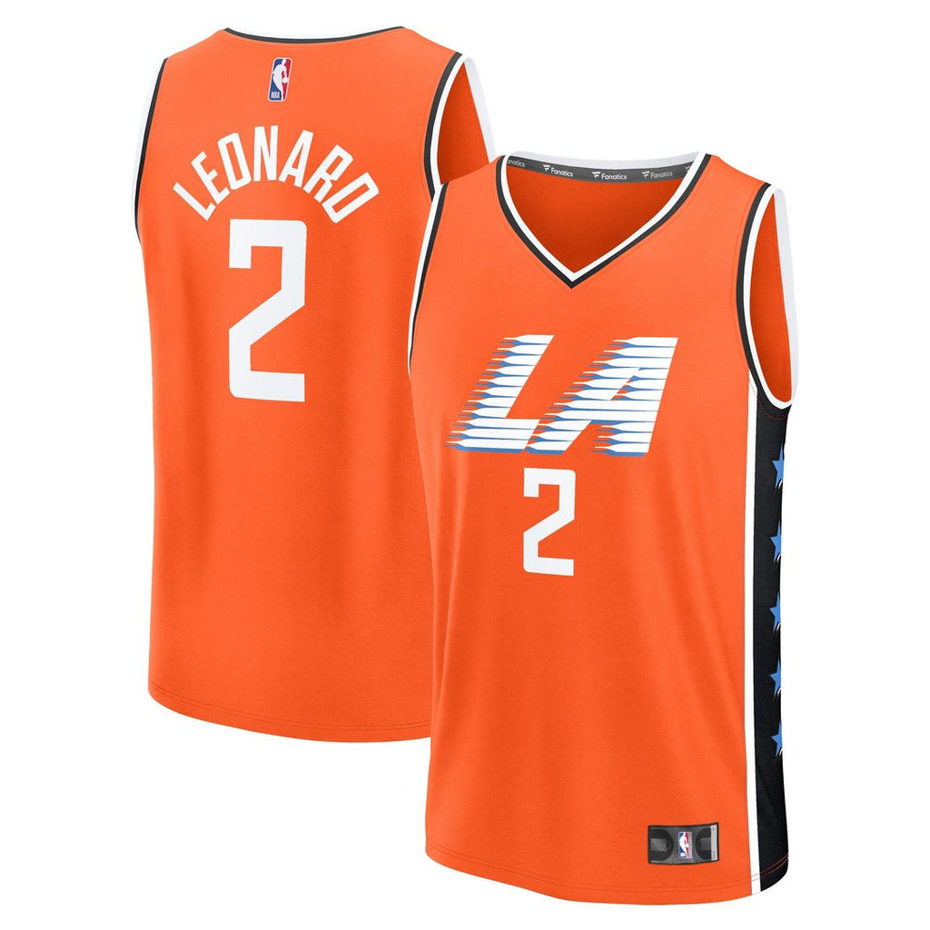 Kawhi Leonard LA Clippers Fanatics 2025/ 26 City Edition Fast Break Jersey - Orange | NBA Fan Gear