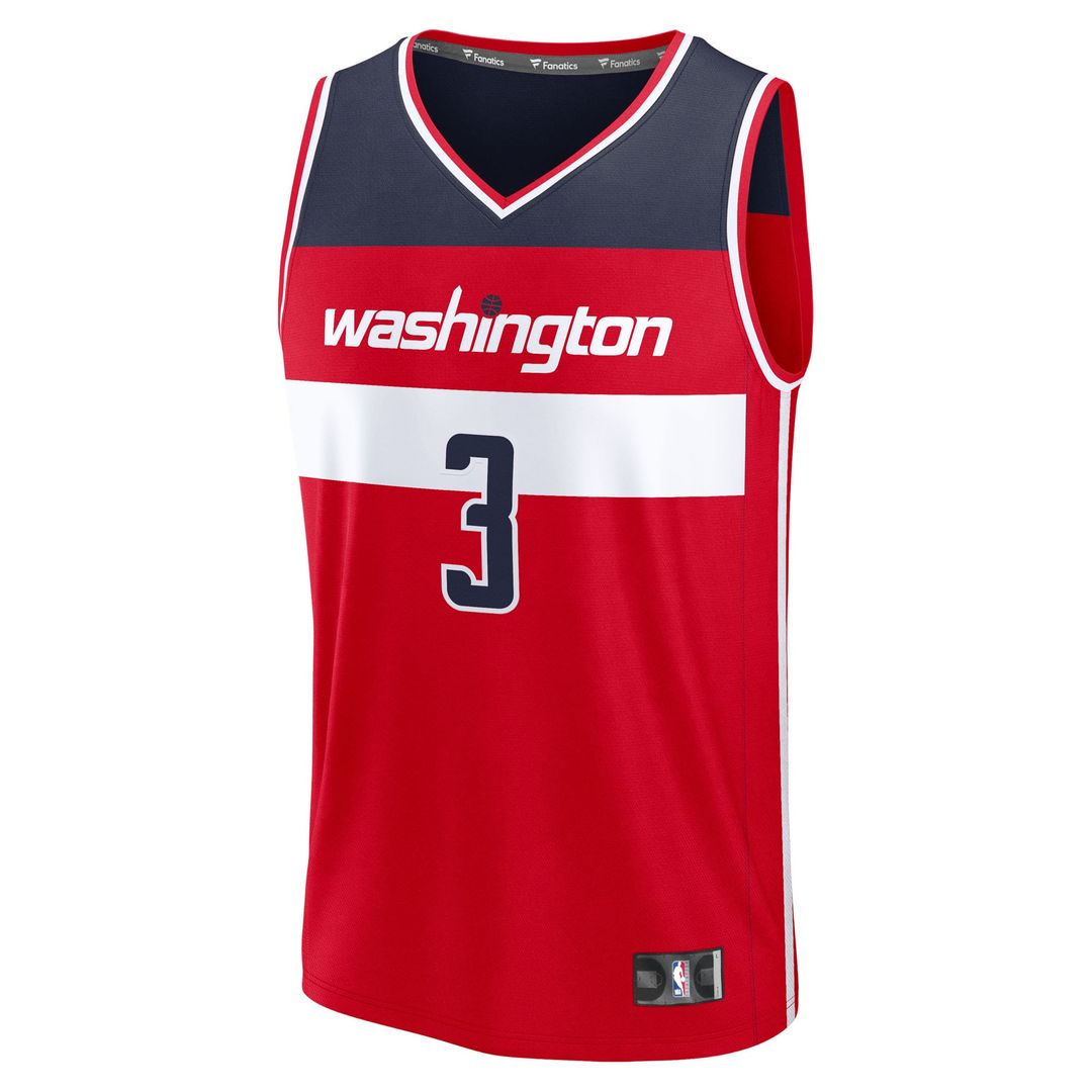 CJ McCollum Washington Wizards Fanatics Fast Break Replica Player Jersey - Icon Edition - Red | NBA Fan Gear