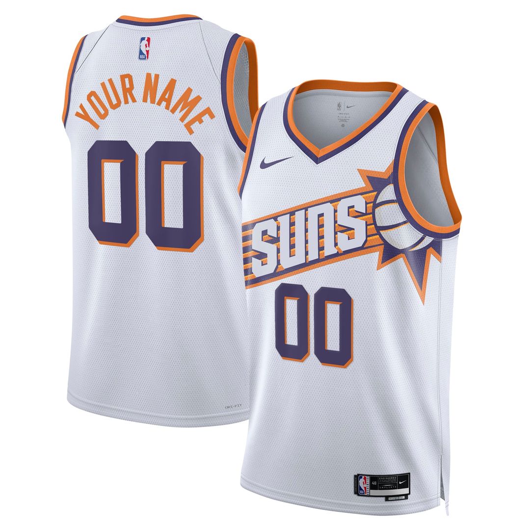 Phoenix Suns Nike Unisex Swingman Custom Jersey - White - Association Edition | NBA Fan Gear