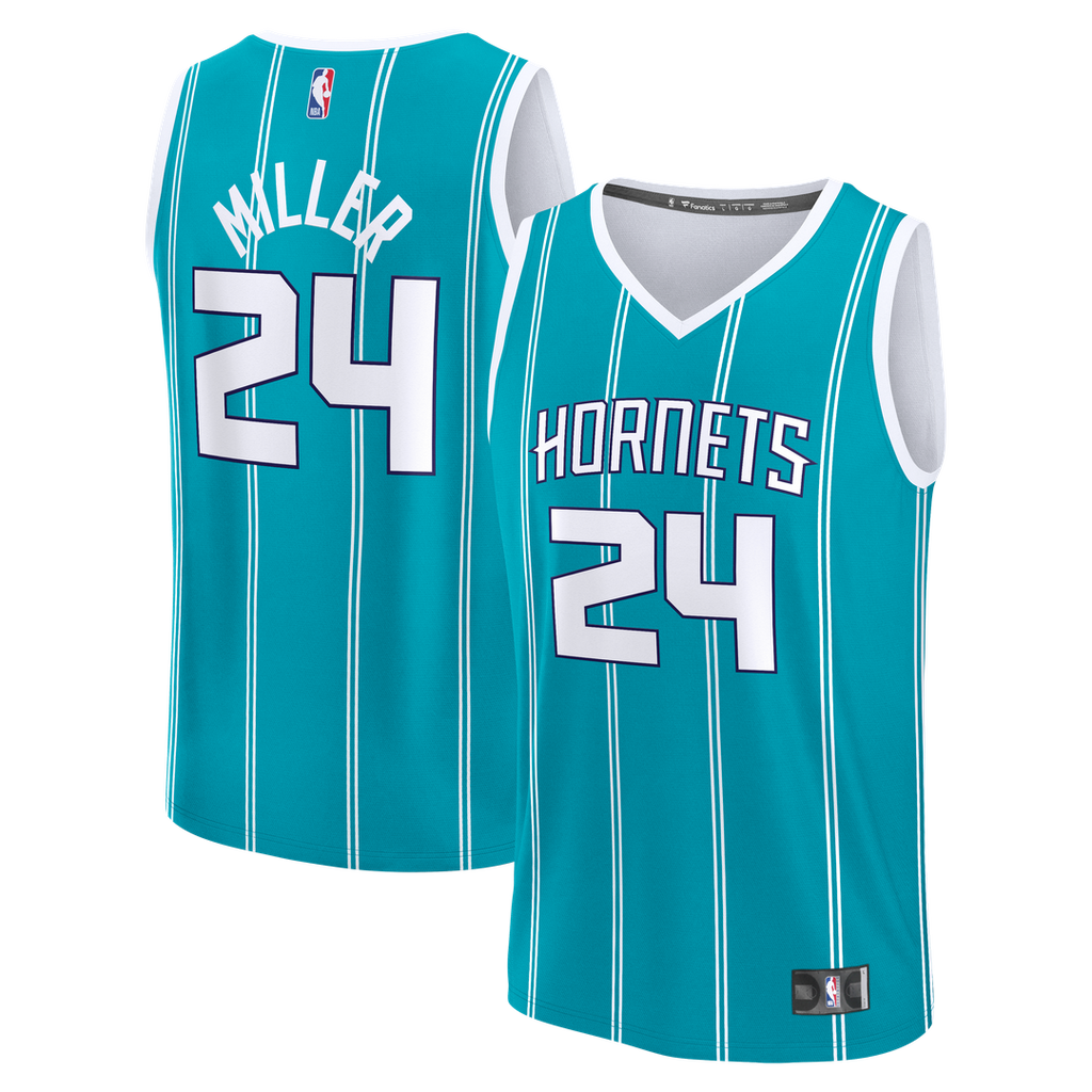 Brandon Miller Charlotte Hornets Fanatics Youth Fast Break Replica Jersey - Teal - Icon Edition | NBA Fan Gear