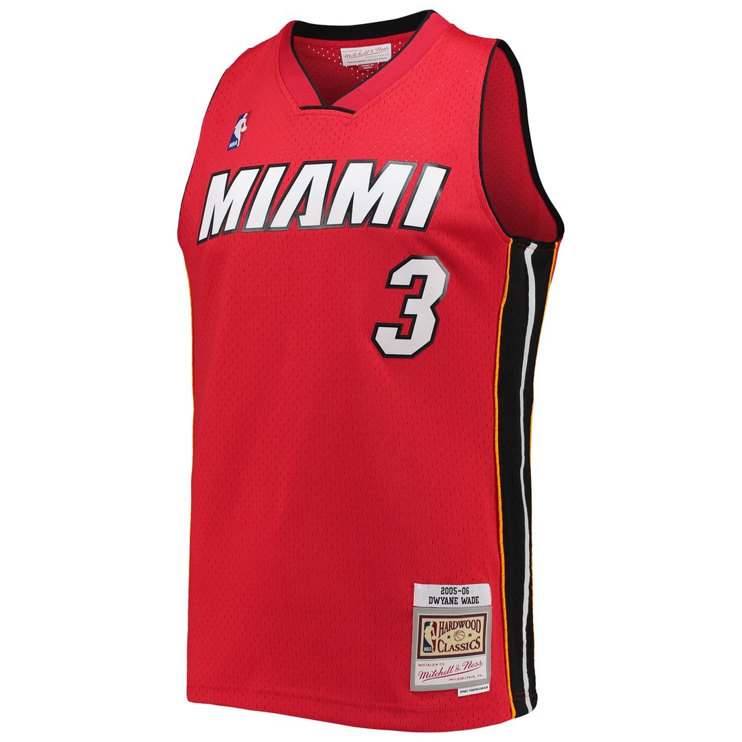 Dwyane Wade Miami Heat Mitchell & Ness Hardwood Classics Swingman Jersey - Red | NBA Fan Gear
