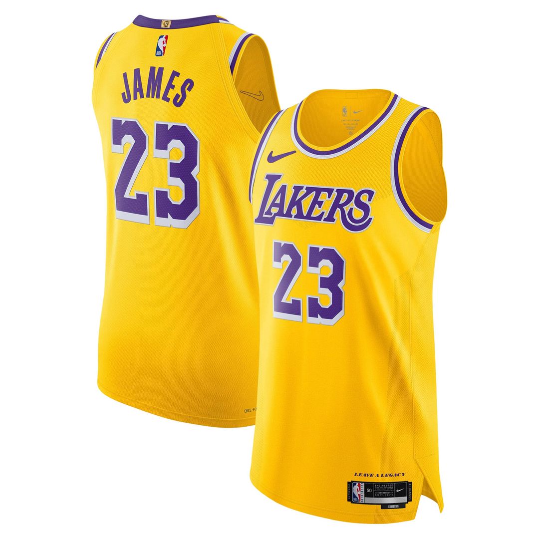 LeBron James Los Angeles Lakers Nike Authentic Jersey - Icon Edition - Gold | NBA Fan Gear