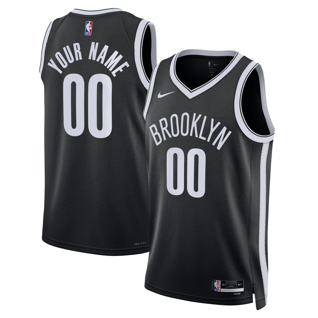 Brooklyn Nets Nike Unisex Swingman Custom Jersey Black - Icon Edition | NBA Fan Gear