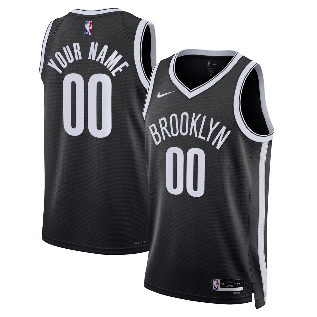Brooklyn Nets Nike Unisex Swingman Custom Jersey Black - Icon Edition | NBA Fan Gear