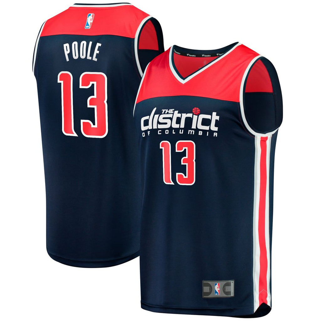 Jordan Poole Washington Wizards Fanatics Youth Fast Break Player Jersey - Statement Edition - Navy | NBA Fan Gear