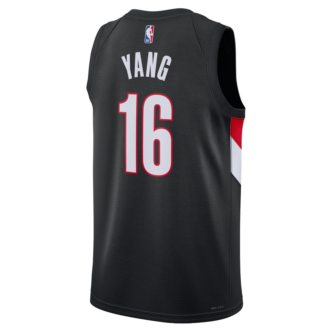 Yang Hansen Portland Trail Blazers Nike Unisex Swingman Jersey - Icon Edition - Black | NBA Fan Gear