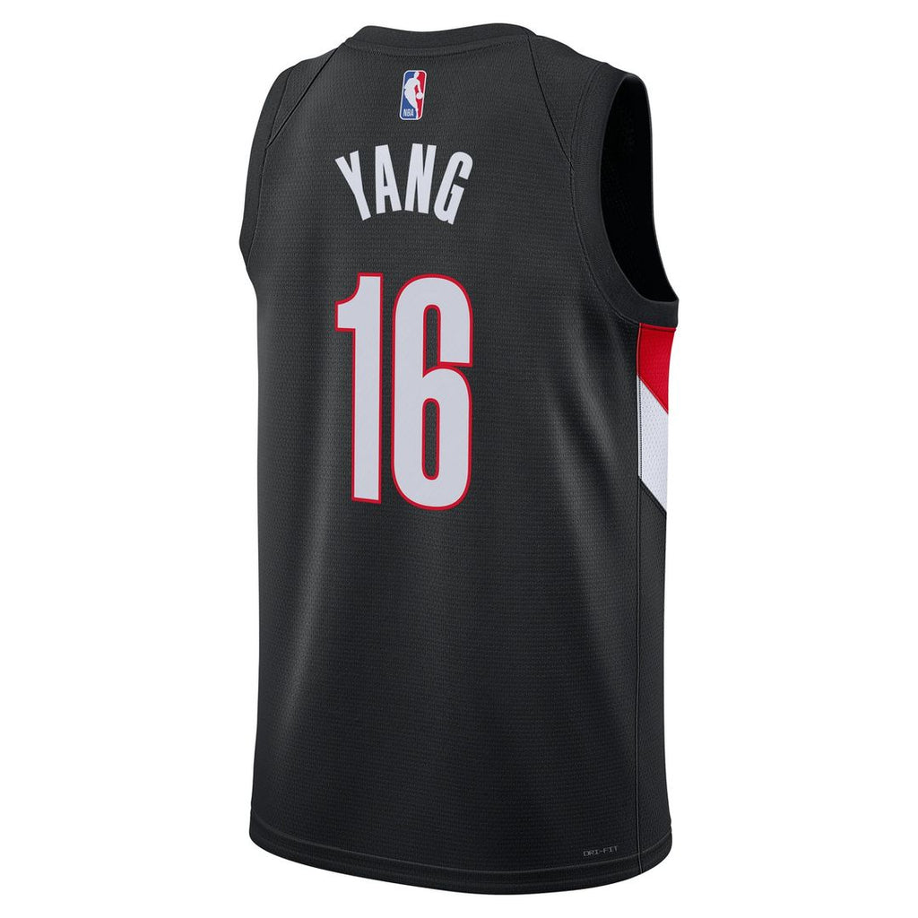 Yang Hansen Portland Trail Blazers Nike Unisex Swingman Jersey - Icon Edition - Black | NBA Fan Gear