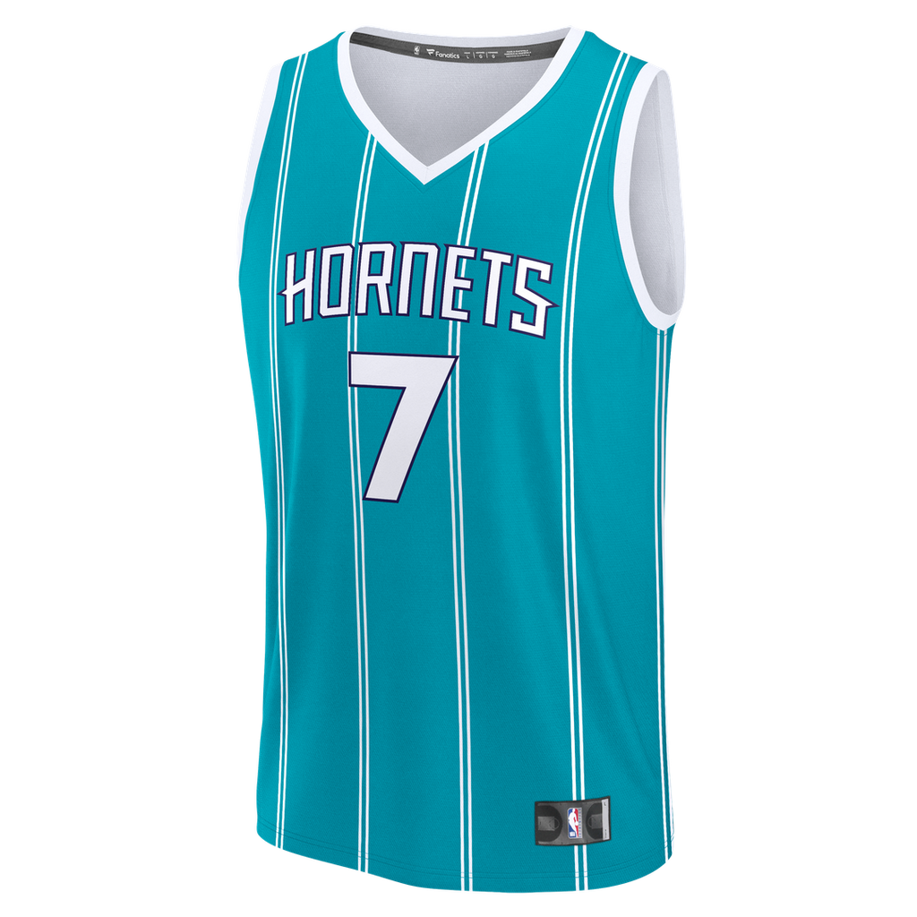 Kon Knueppel Charlotte Hornets Fanatics 2025 NBA Draft First Round Pick Fast Break Replica Jersey - Icon Edition - Teal | Fan Gear