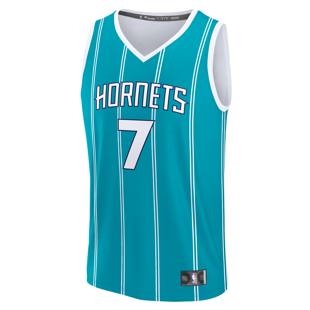 Kon Knueppel Charlotte Hornets Fanatics 2025 NBA Draft First Round Pick Fast Break Replica Jersey - Icon Edition - Teal | Fan Gear