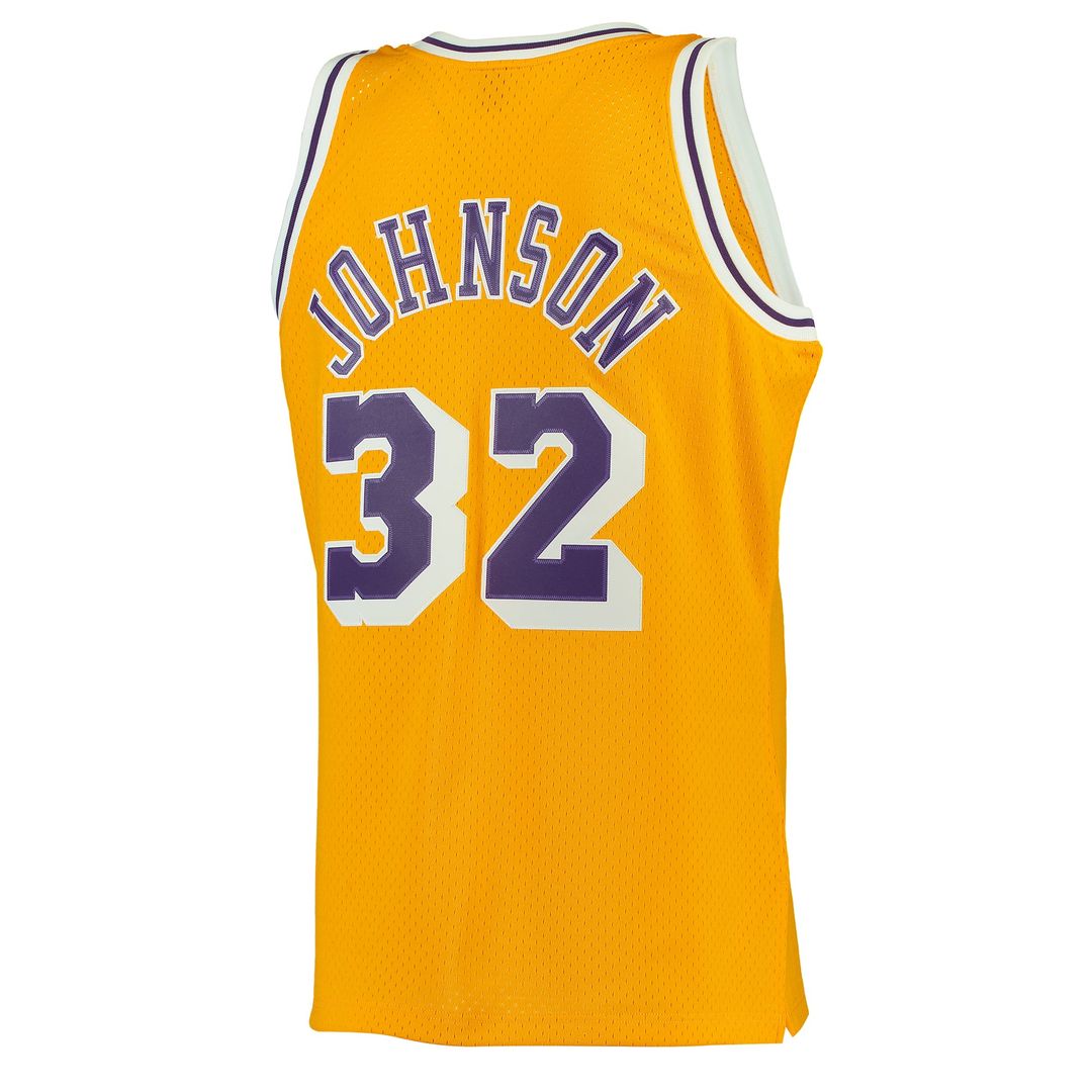 Magic Johnson Los Angeles Lakers Mitchell & Ness 1984/ 85 Hardwood Classics Swingman Jersey - Gold | NBA Fan Gear