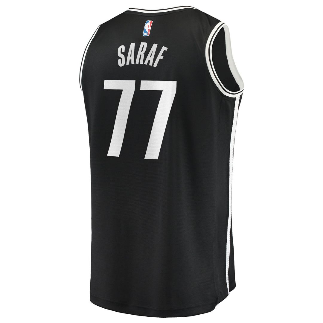 Ben Saraf Brooklyn Nets Fanatics Fast Break Replica Jersey - Black - Icon Edition | NBA Fan Gear