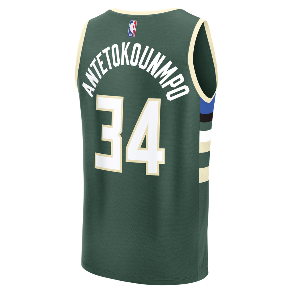 Giannis Antetokounmpo Milwaukee Bucks Fanatics Fast Break Replica Player Jersey - Icon Edition - Hunter Green | NBA Fan Gear