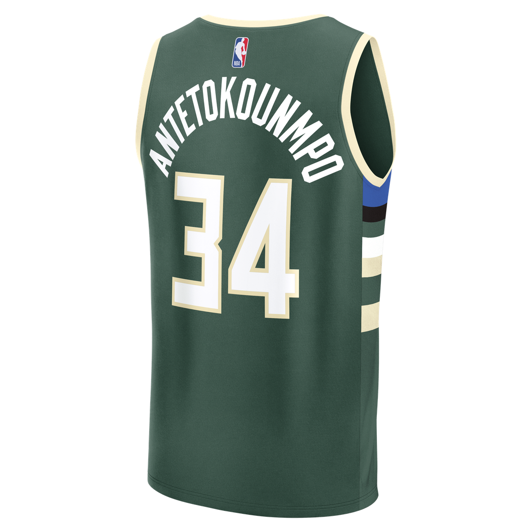 Giannis Antetokounmpo Milwaukee Bucks Fanatics Fast Break Replica Player Jersey - Icon Edition - Hunter Green | NBA Fan Gear