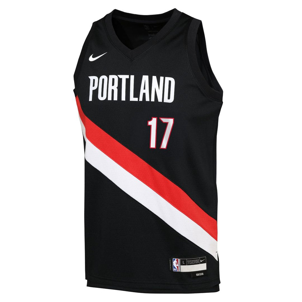 Shaedon Sharpe Portland Trail Blazers Nike Youth Icon Edition Swingman Jersey - Black | NBA Fan Gear