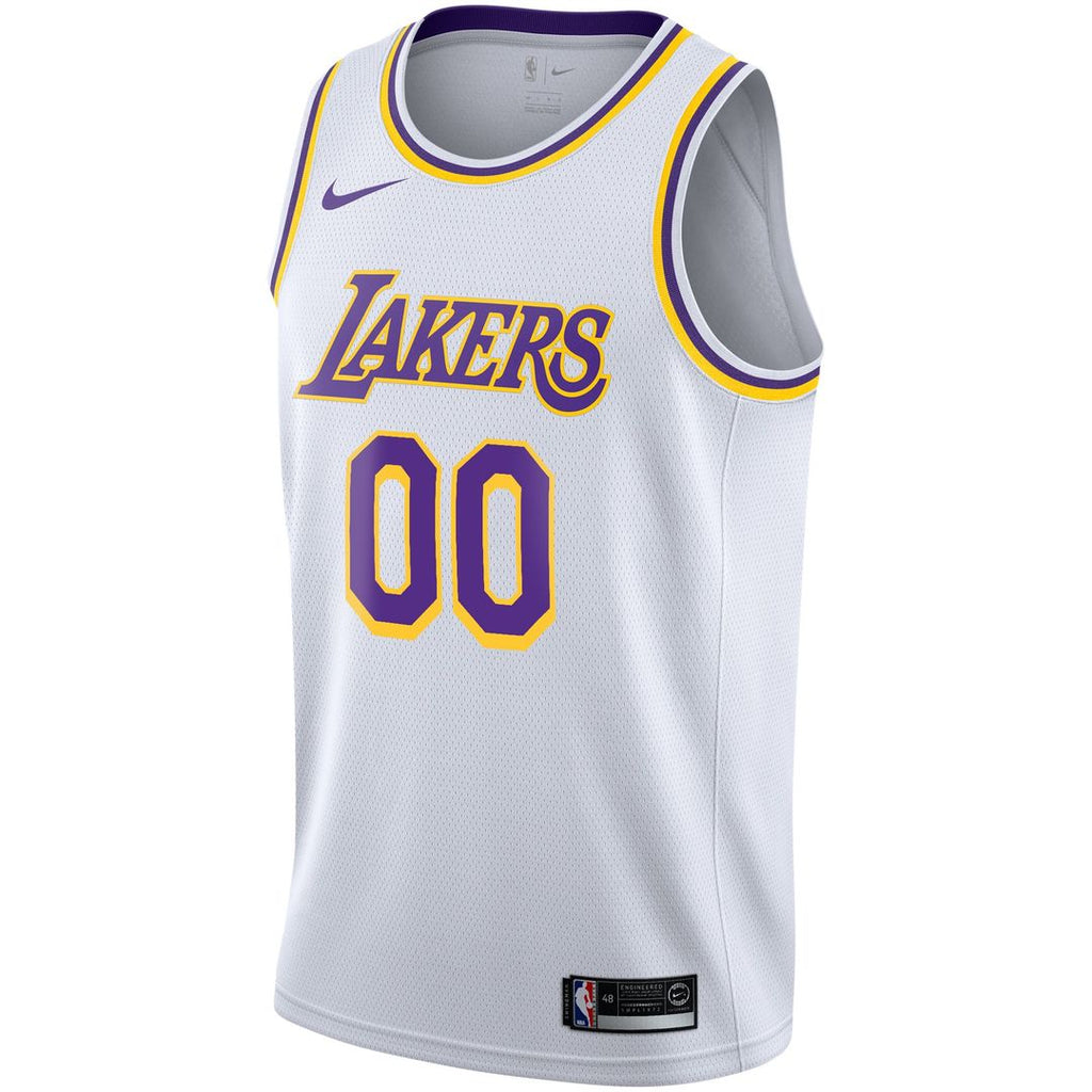 Los Angeles Lakers Nike 2020/ 21 Swingman Custom Jersey - Association Edition - White | NBA Fan Gear