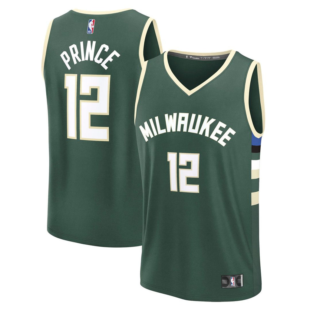 Taurean Prince Milwaukee Bucks Fanatics Fast Break Replica Player Jersey - Icon Edition - Hunter Green | NBA Fan Gear
